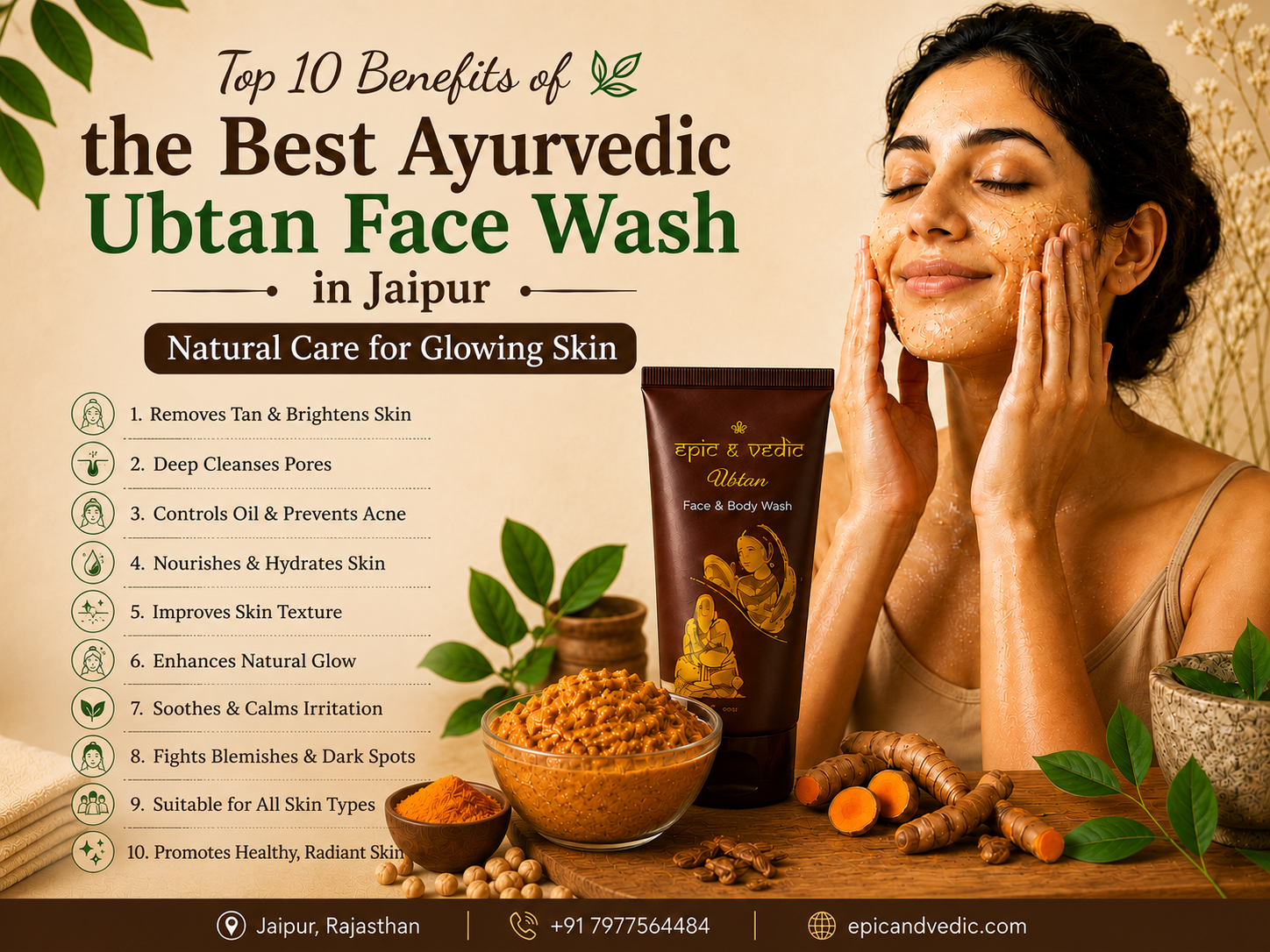 Ayurvedic Ubtan Face Wash in Jaipur