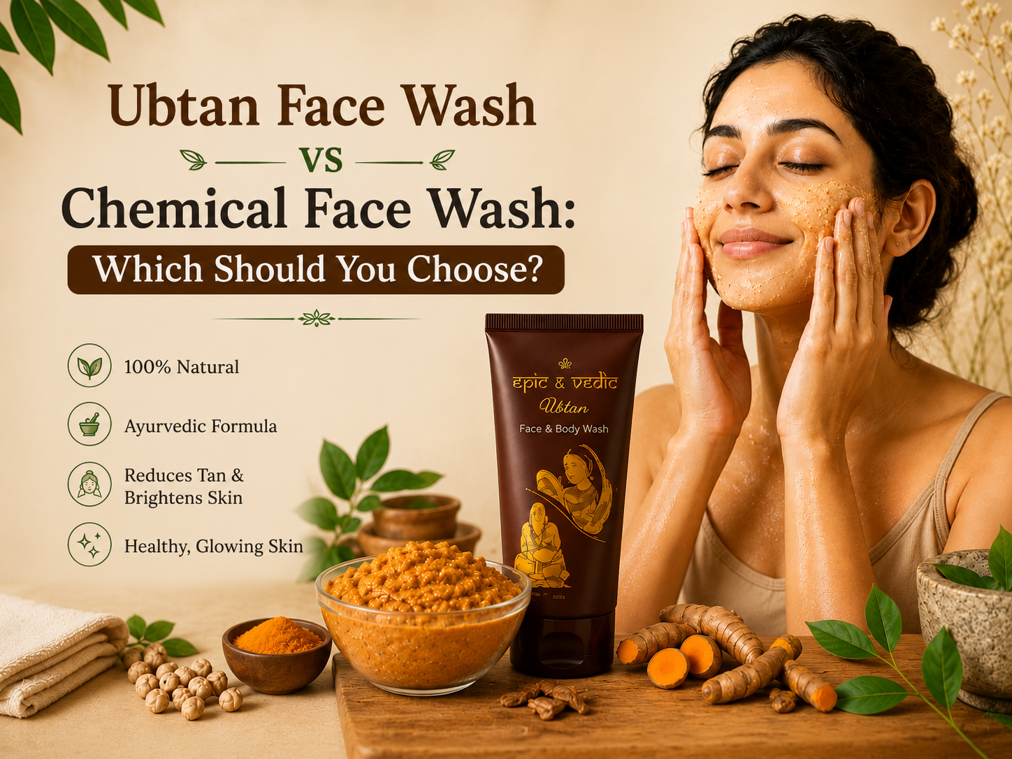 Ubtan Face Wash vs Chemical Face WashUbtan Face Wash vs Chemical Face Wash